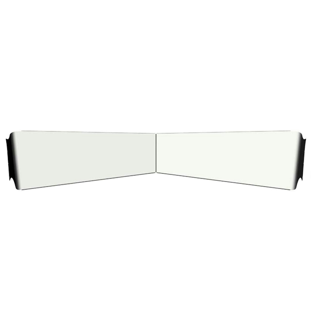 Peterbilt 379 388 389 Reverse Bowtie Visor By Lincoln Chrome